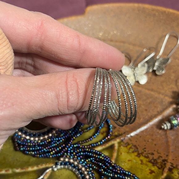 Elegant Silver and Blue Beaded Earrings Bundle - Picture 5 of 9